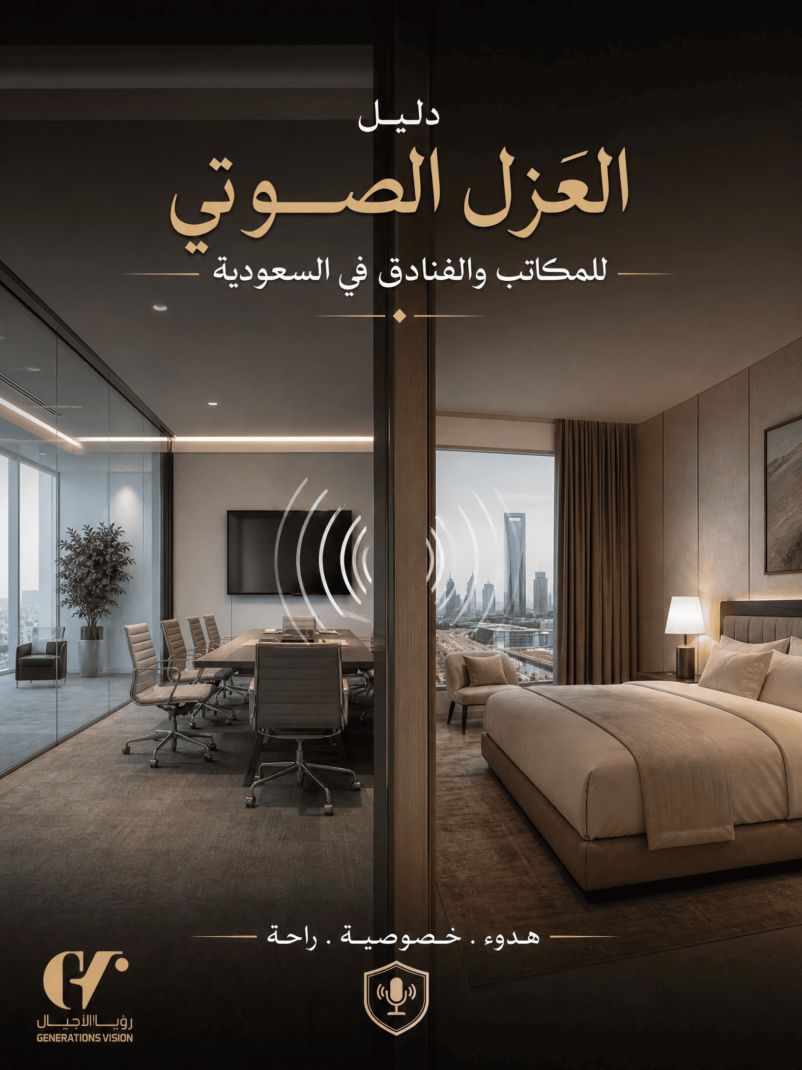 دليل العزل الصوتي للمكاتب والفنادق في السعودية