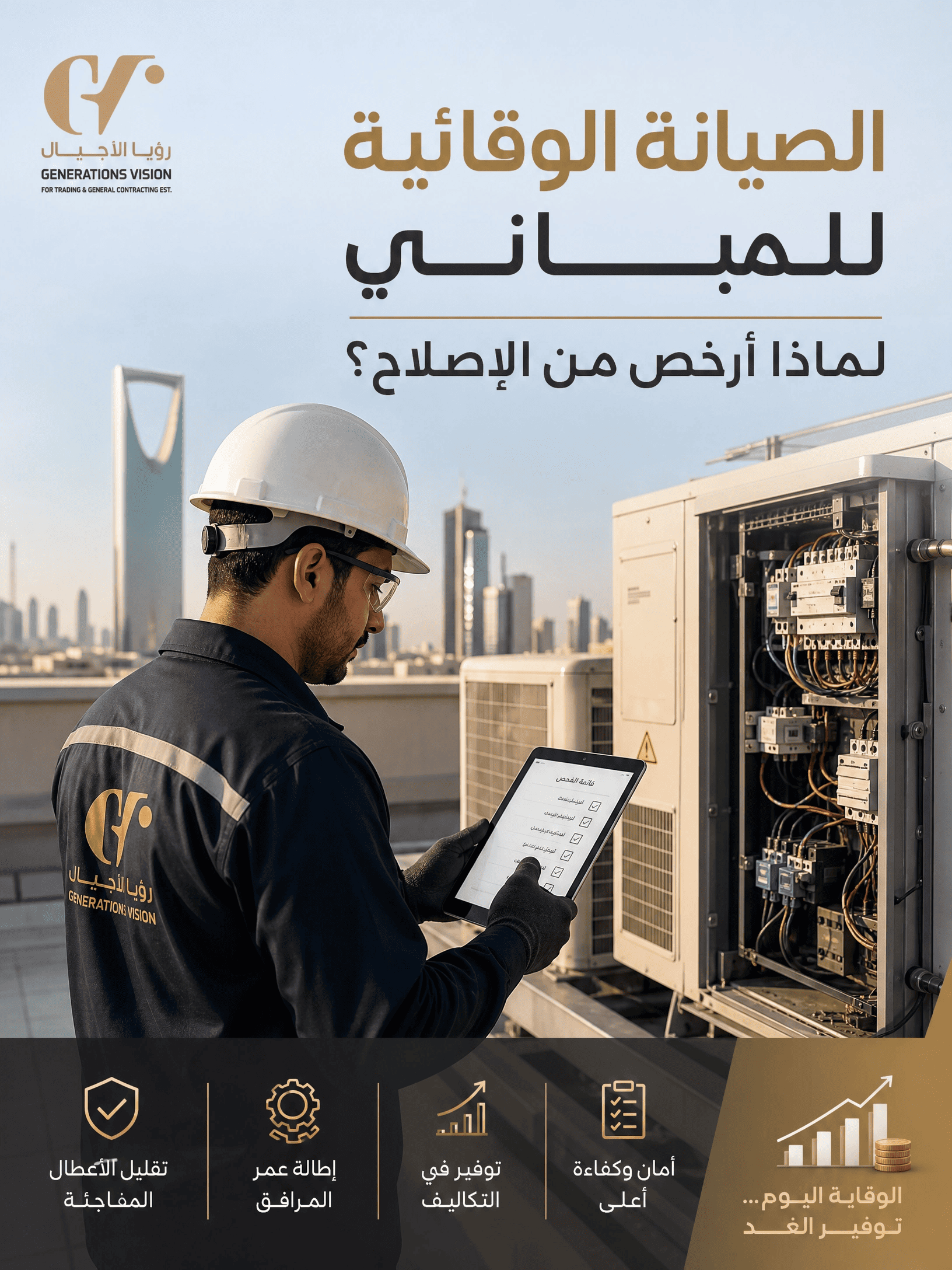 الصيانة الوقائية للمباني — لماذا أرخص من الإصلاح؟